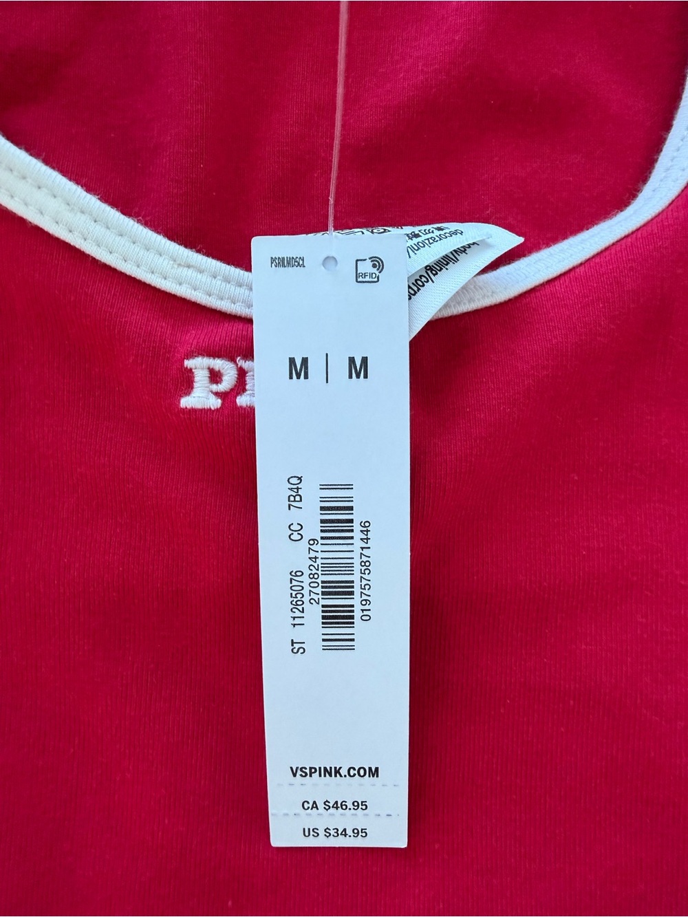 Victorias Secret PINK crisscross Red tank Sz Medium - Picture 15 of 16
